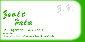 zsolt halm business card